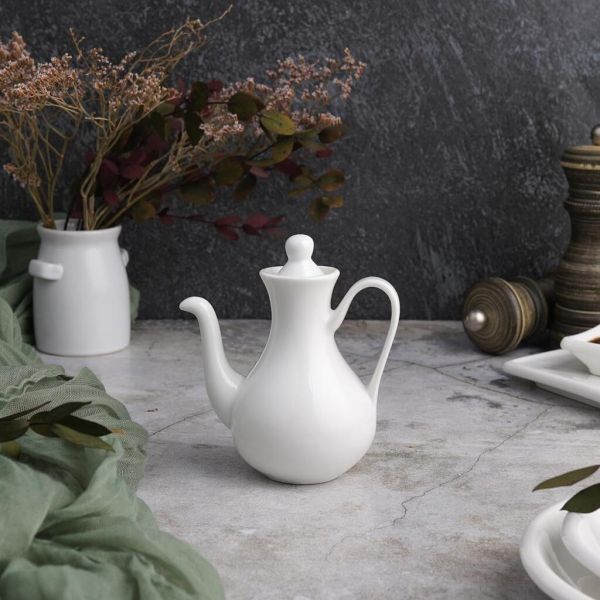 Соусник 100 мл бутылочка для соевого соуса белый фарфор P.L. Proff Cuisine [6]