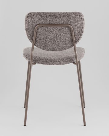 Стул обеденный Gigi тёмно-серый букле серые ножки