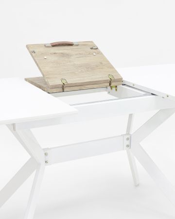 Стол обеденный Орландо раскладной 120-160*80 белый