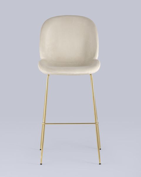 Стул барный Beetle со спинкой бежевый