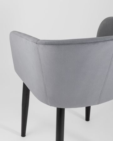 Кресло Ральф велюр серый