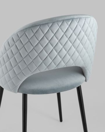Стул Меган NEW велюр с ромбами серый