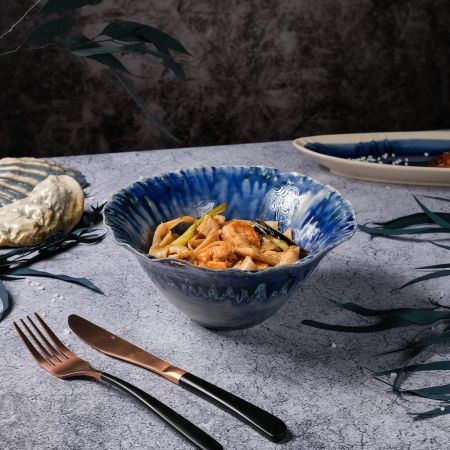 Салатник 925 мл d 19,5/6 см h9 см Dark Purple Northern Blue Flower Frutti di Mare P.L. [1]