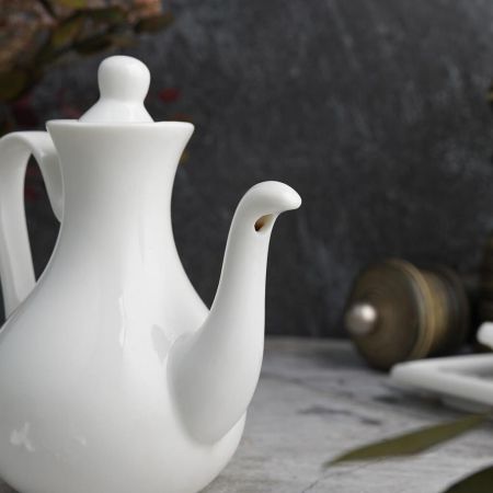 Соусник 100 мл бутылочка для соевого соуса белый фарфор P.L. Proff Cuisine [6]