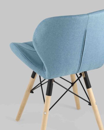 Стул Бон рогожка голубой