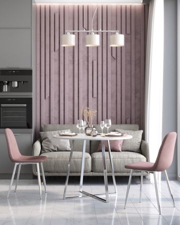 Стол обеденный Дакота 100*100 белый мрамор ножки хром