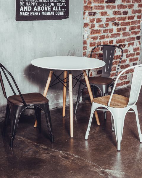 Стул TOLIX WOOD черный патина золото