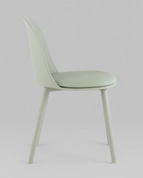 Стул Fog с подушкой пластик серо-зеленый