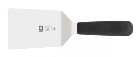 Лопатка 27,5 см. изогнутая раб. часть 11*9 см. нерж. широкая с пластик. ручкой, черная Icel /1/6/