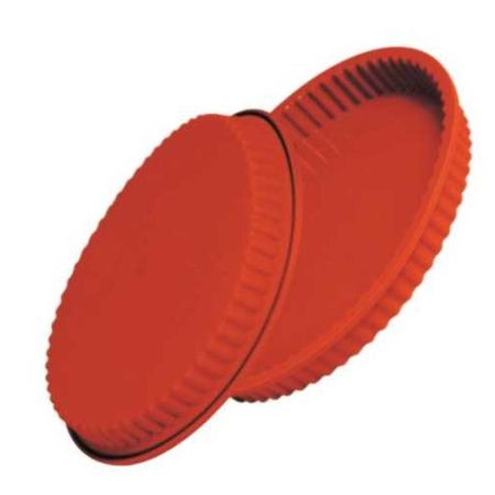 Форма кондитерская круглая d 22 см, h 3 см рифленая силикон P.L.