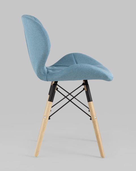 Стул Бон рогожка голубой