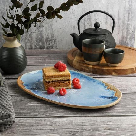 Блюдо овальное 28*18,3 см h2,1 см Blue Panasia P.L. Proff Cuisine [1]