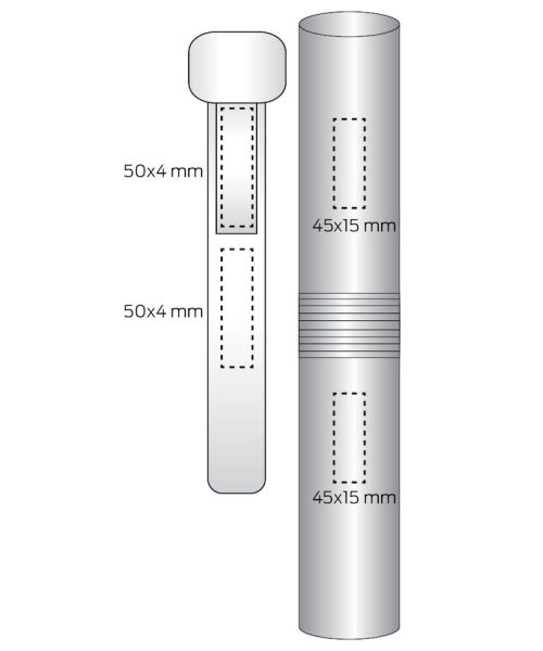 Скакалка 280 см синяя, пластик