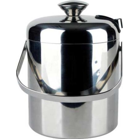 Емкость Ведро для льда 1,5 л d 14 см h20 см нерж. с крышкой + щипцы P.L. - Kingtex