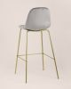 Стул барный Валенсия велюр серый золотые ножки