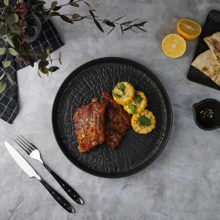 Тарелка с бортом d 27 см h3 см Black Raw Wood P.L. Proff Cuisine [3]