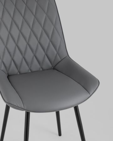 Стул Дарвин экокожа серый