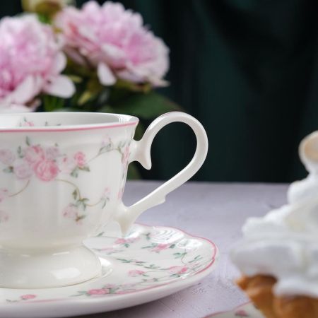 Чайная пара 200 мл d 9,3 см h7,3 см Retro Ritz-La Vie En Rose Noble [6]