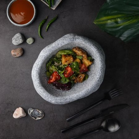 Салатник 650 мл 23*18,5 см h9 см Stone Untouched Taiga P.L. Proff Cuisine [1]