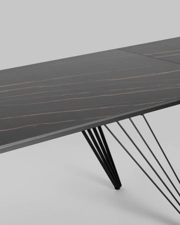 Стол обеденный Пандора раскладной 180-280*90 керамика темная