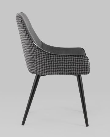 Стул Джоан велюр серый гусиная лапка