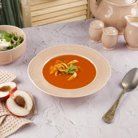 Тарелка глубокая 325 мл d 23,2 см h4 см Aristocrat Peach Tea Noble [6]