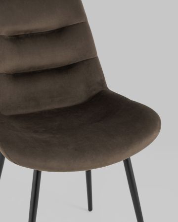 Стул Остин велюр тёмно-коричневый