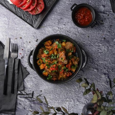 Блюдо круглое 18 см h4 см 570 мл с ручками Smooth Black Raw Stellar P.L. Proff Cuisine [4]