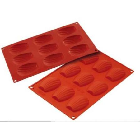 Форма кондитерская "Ракушка" 9 ячеек 70*46  мм, h 10 мм силикон (30*17,5 см) P.L.