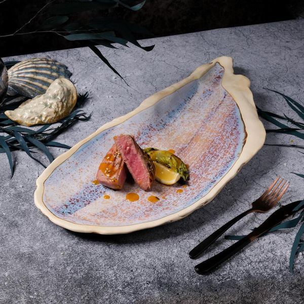 Блюдо овальное 51,8*23,5 см h3,5 см Light Purple Shell Northern Blue Frutti di Mare P.L. [1]