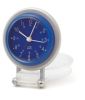 Часы-будильник дорожные, синий циферблат, пластик