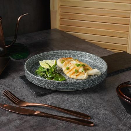 Тарелка с бортом 23 см h3 см глазурь Glossy Stone Untouched Taiga P.L. Proff Cuisine [1]