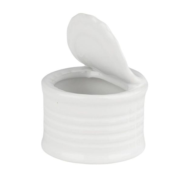 Соусник  40 мл d 4,8 см h3,3 см "Консервная банка" круглый белый фарфор P.L. Proff Cuisine [6]