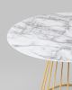 Стол обеденный Ливерпуль 110*110 белый мрамор