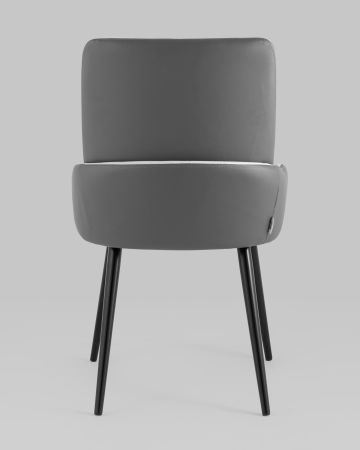 Стул Мюнхен экокожа серая велюр серый