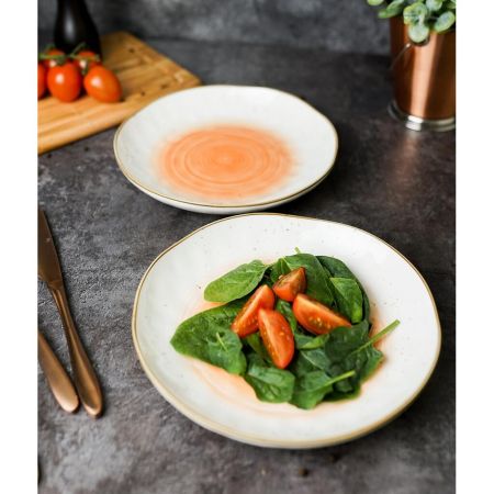 Салатник 450 мл d 21,5 см h3,8 см оранжевый фарфор "The Sun Eco" P.L. Proff Cuisine [6]