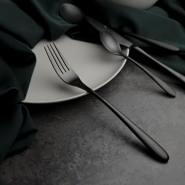 Вилка столовая 21,5 см матовая черный цвет PVD Alessi-Black P.L. [12]