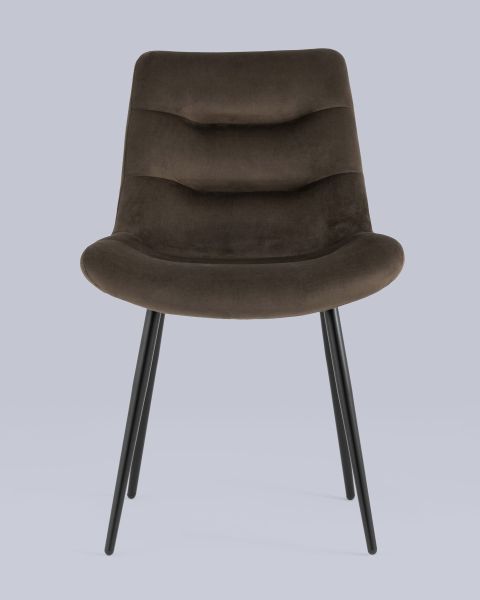Стул Остин велюр тёмно-коричневый