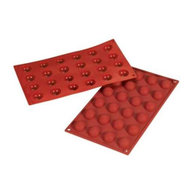 Форма кондитерская "Полусфера" 24 ячейки d 30 мм, h 15 мм силикон (30*17,5 см) P.L.