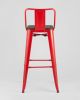Стул барный TOLIX WOOD со спинкой красный глянцевый