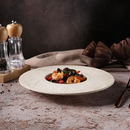 Тарелка глубокая 250 мл d 28 см для пасты, для супа Elephant Ivory P.L. Proff Cuisine [3]