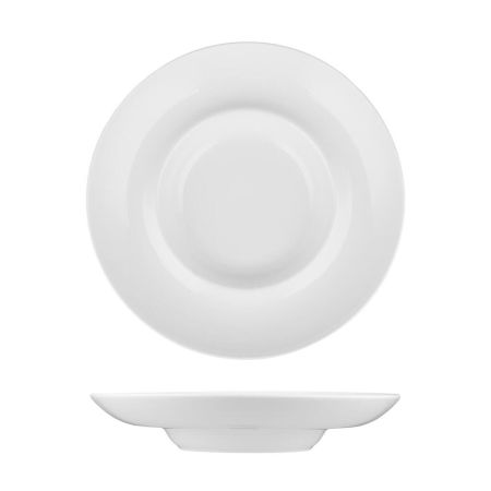 Тарелка глубокая 400 мл d 31 см h6 см для пасты, для супа, салата белая фарфор P.L. [1]