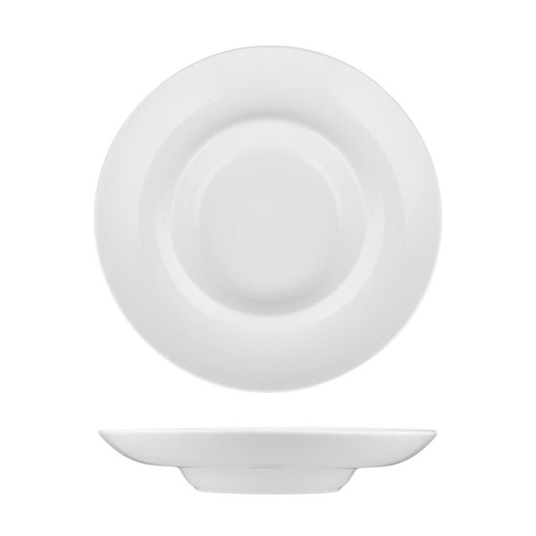 Тарелка глубокая 400 мл d 31 см h6 см для пасты, для супа, салата белая фарфор P.L. [1]