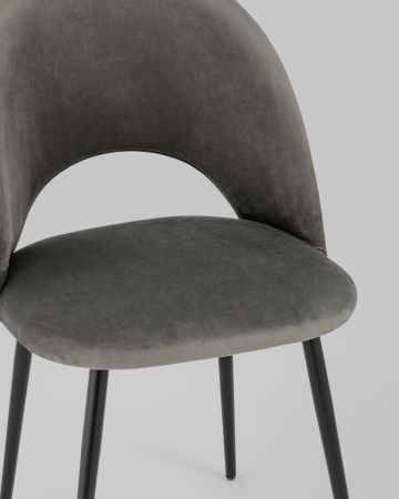 Стул Меган велюр тёмно-серый