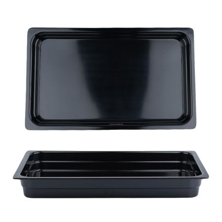 Гастроемкость 1/1 h65 мм пластик меламин 528*320*65 мм 9 л Black P.L. Proff Cuisine