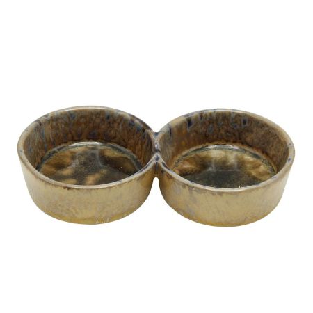 Соусник 130*130 мл двойной 15,7*7,8 см h3 см Light Brown Frutti di Mare P.L. [1]