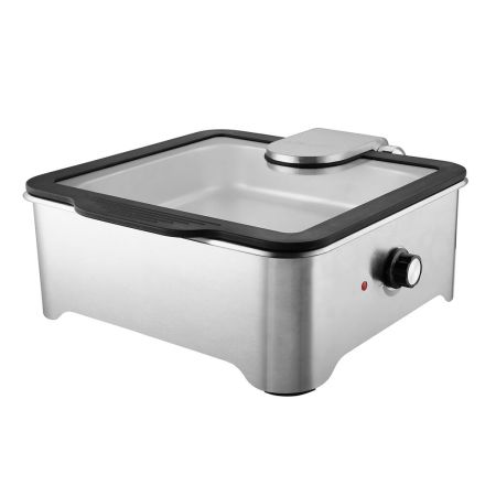 Мармит электрический 5,5 л 2/3*65 сухой нагрев без воды с откидной крышкой и окном SUNNEX