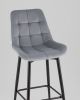Стул барный Флекс с поворотным механизмом велюр велютто серый