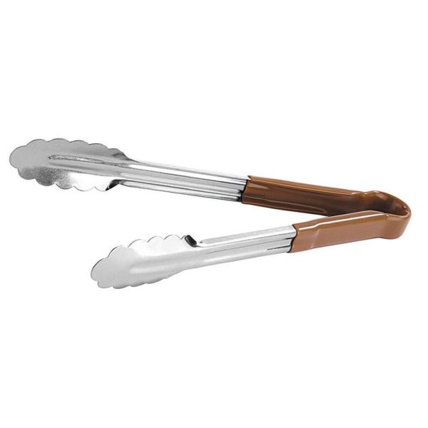 Щипцы универсальные 30 см нерж. коричневые с силикон. вставками  Pujadas, Испания