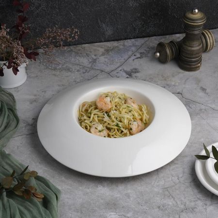 Тарелка глубокая 400 мл d 28 см h5 см для пасты, для супа белая фарфор P.L. Proff Cuisine [3]